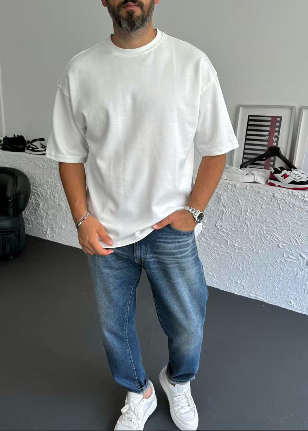 Oversized Basic T-Shirt – Λευκό