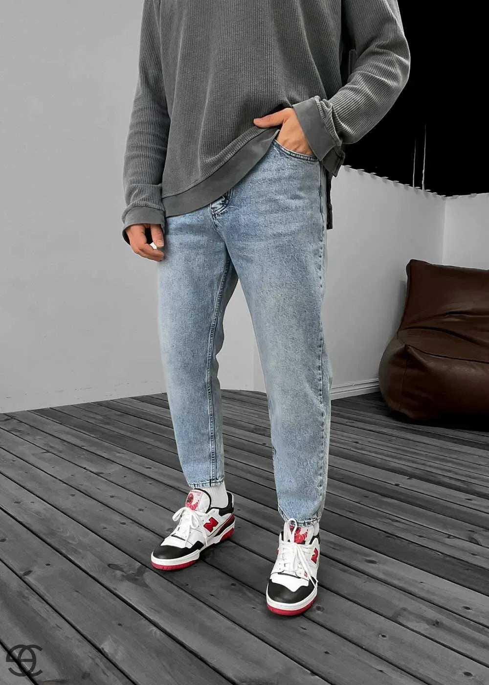 Παντελόνι Τζιν Loose Fit Ρετρό Γαλάζιο