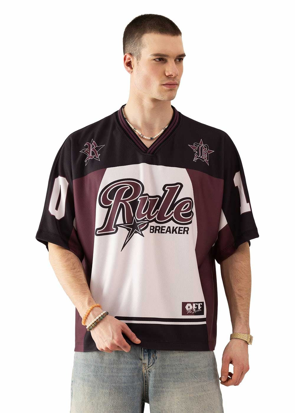 Jersey T-shirt “Rule Breaker” Soft-Touch Oversized