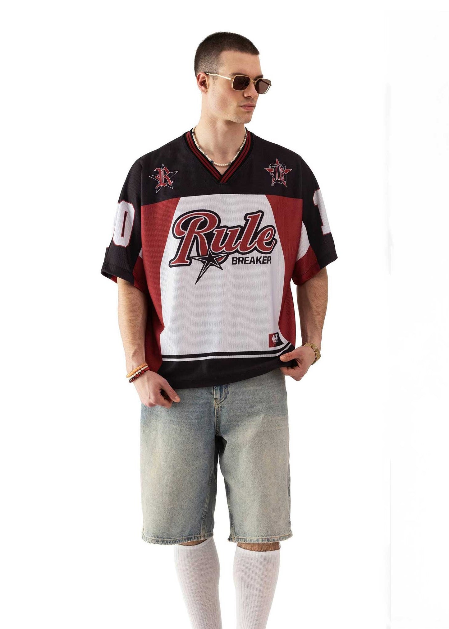 Jersey T-shirt “Rule Breaker” Soft-Touch Oversized R