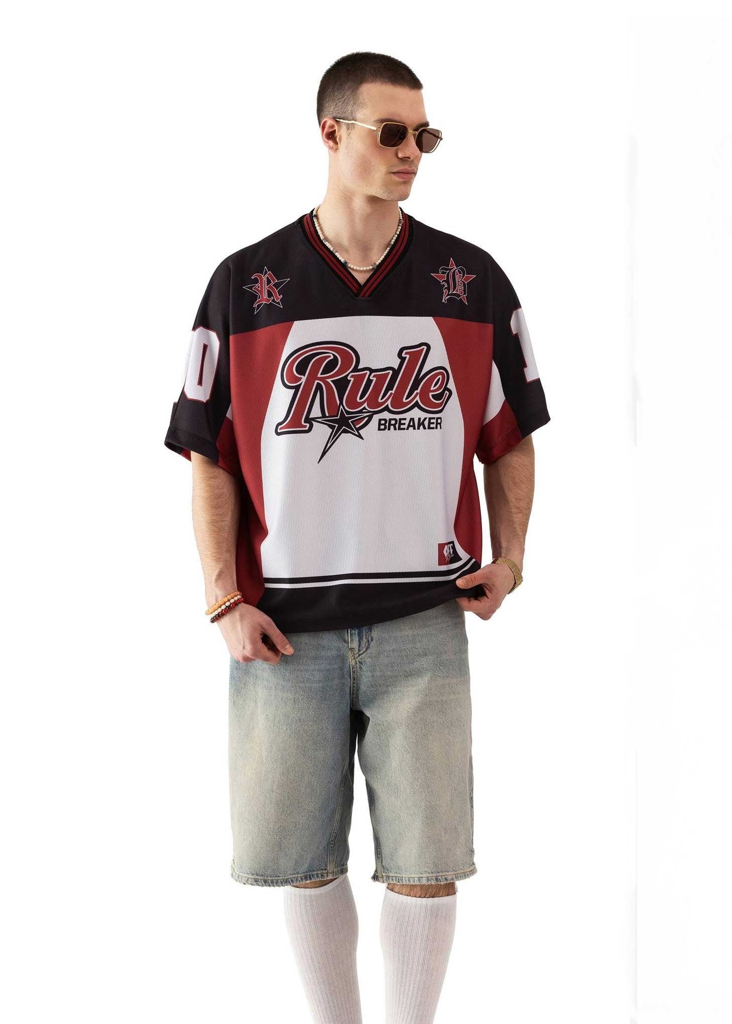 Jersey T-shirt “Rule Breaker” Soft-Touch Oversized R