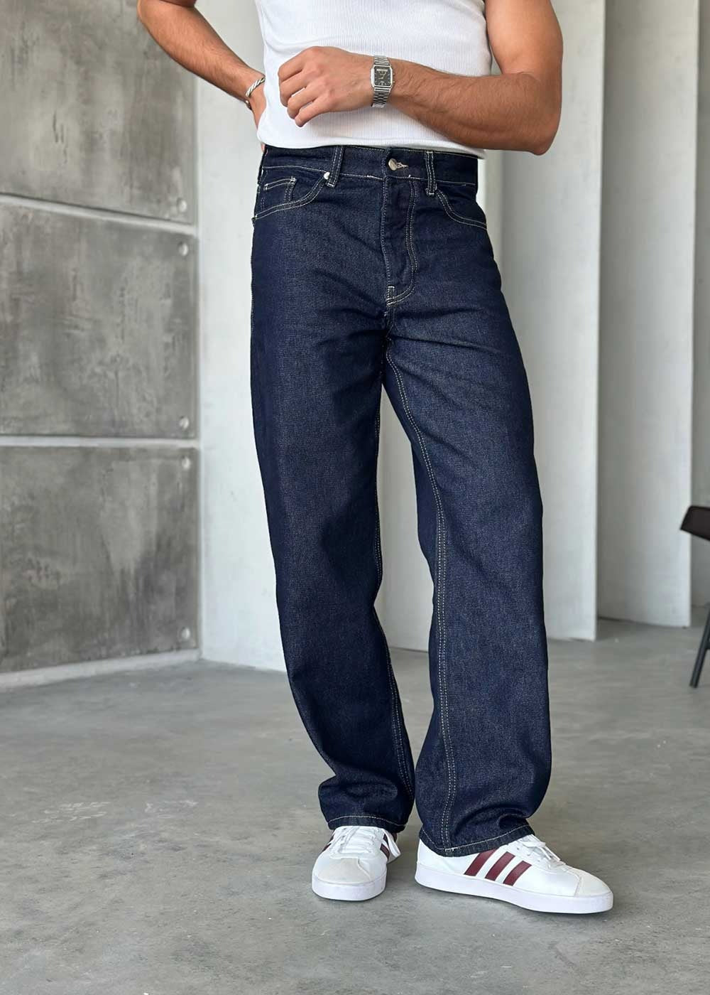 Straight Regular Fit Jean - Σκούρο Μπλε