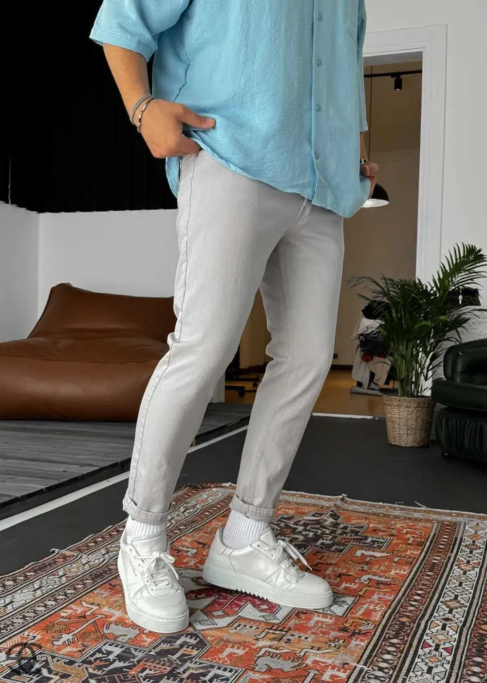 Παντελόνι Τζιν Slim Fit – Γκρι