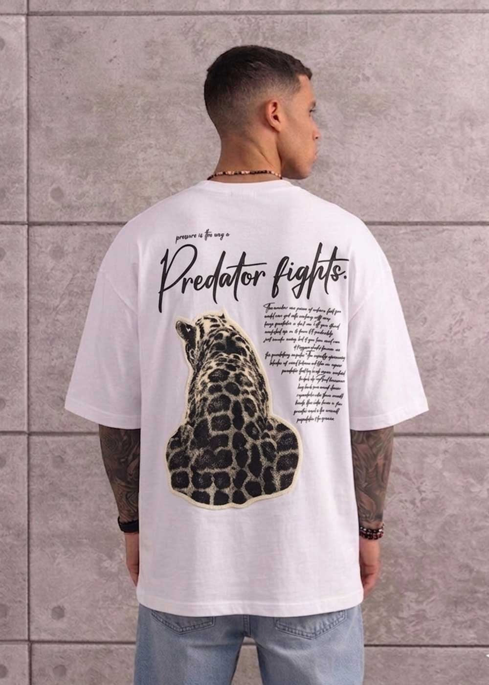 Oversized T-Shirt Predator – Λευκό