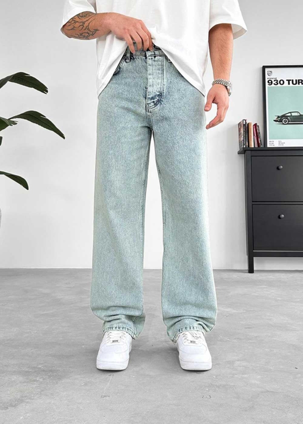 Straight Regular Fit Jean - Γαλάζιο του πάγου