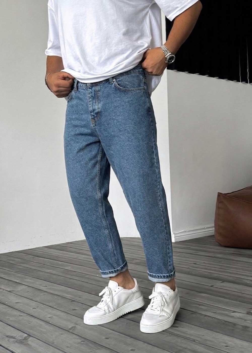 Παντελόνι Loose Fit Jean Denim  Acid Wash – 4