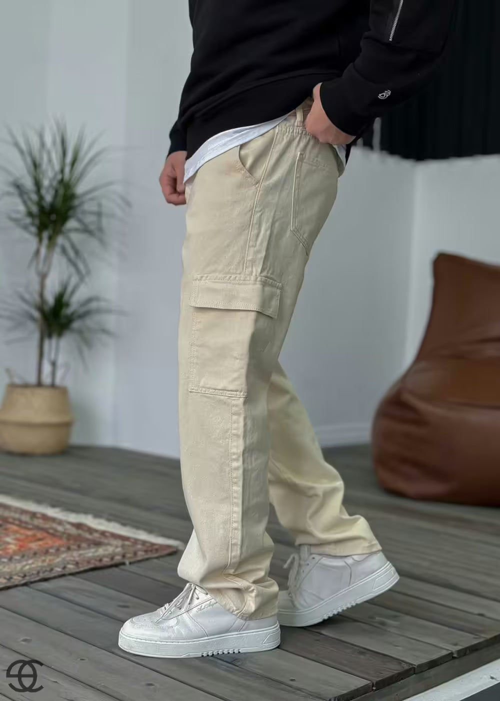 Cargo Παντελόνι Baggy -Μπεζ – 3