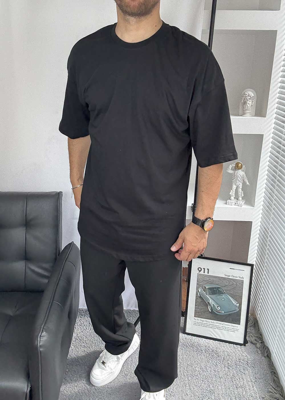 Basic T-Shirt Long Edition – Μαύρο