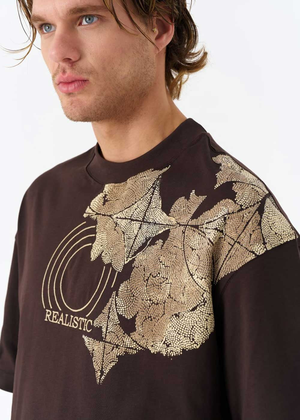 Oversized T-Shirt Average Shield – Καφέ – 4