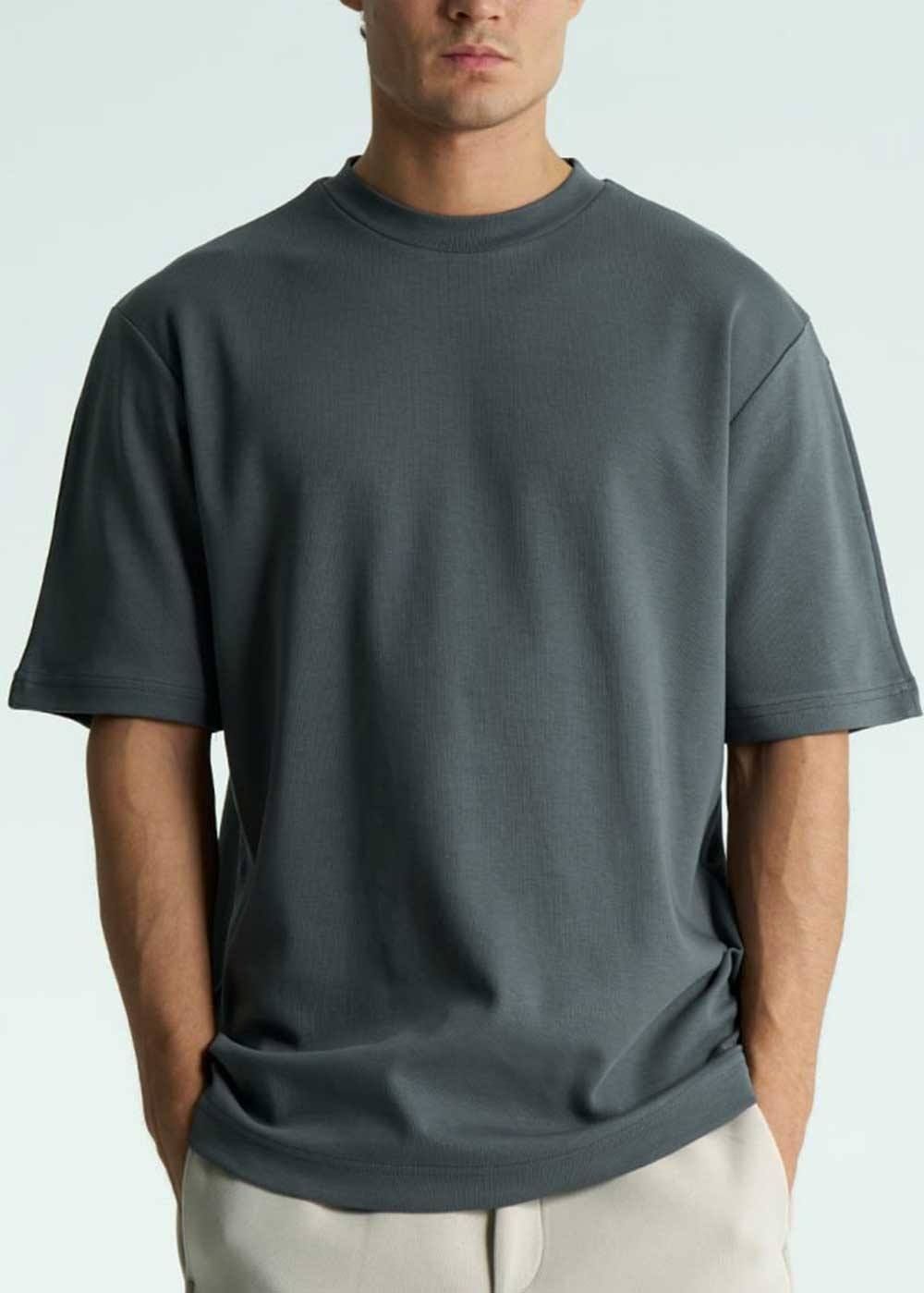 Relax T-Shirt Double-Knit Cotton – Ανθρακί