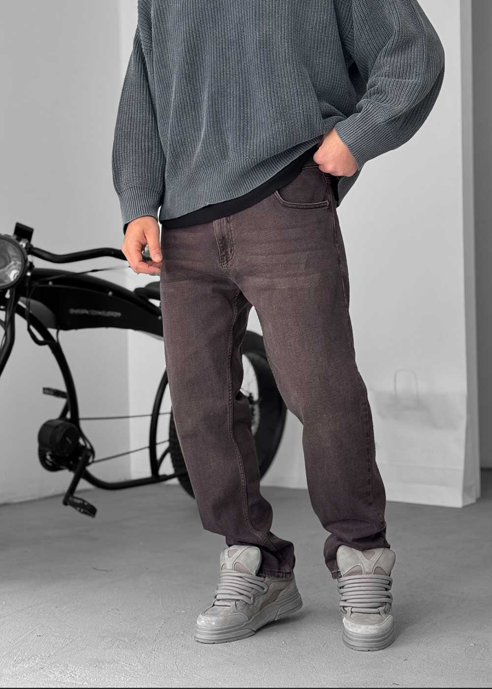 Παντελόνι Relaxed Fit Με Ελαστάν Ελαφρώς Ξεβαμμένο – Καφέ