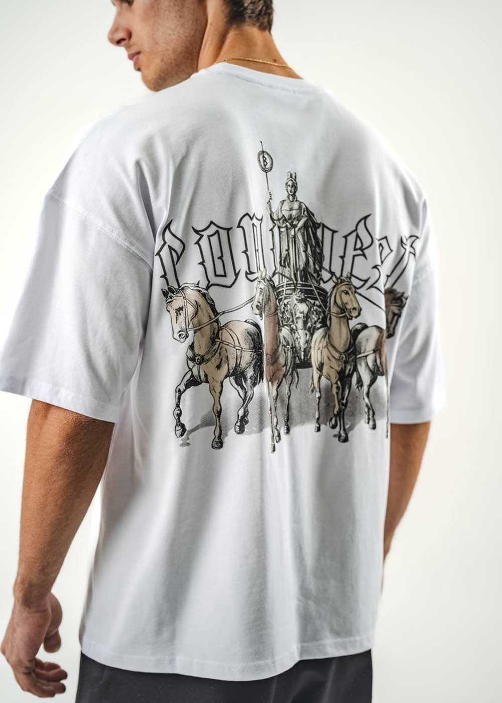 Oversized T-Shirt Conquest- Λευκό