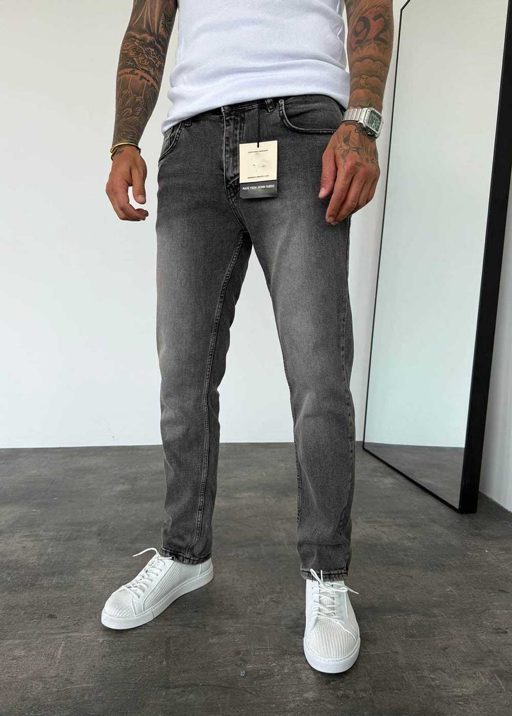 Urban Wash Regular Fit Τζιν Με Ελαστικότητα – Γκρι Ξεθωριασμένο