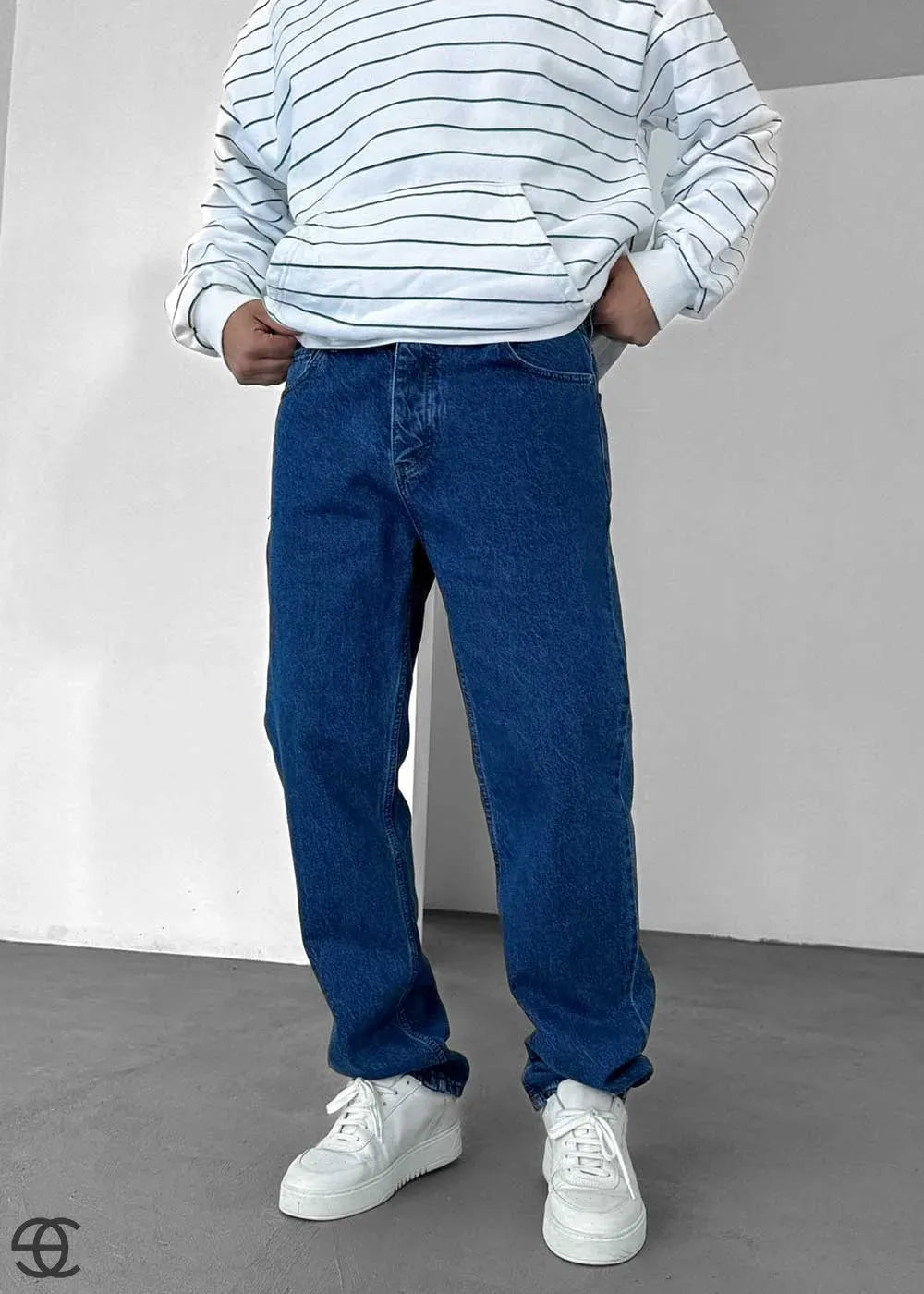 Baggy Denim Τζιν Παντελόνι – Σκούρο Μπλε