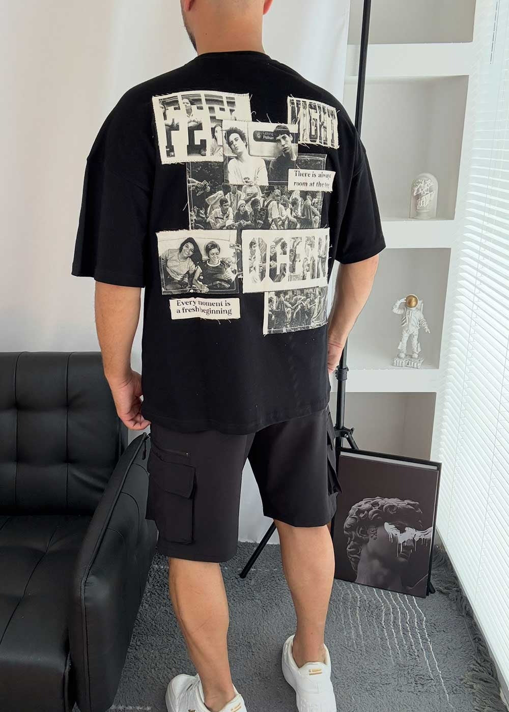 Oversized T-Shirt Ocean – Μαύρο