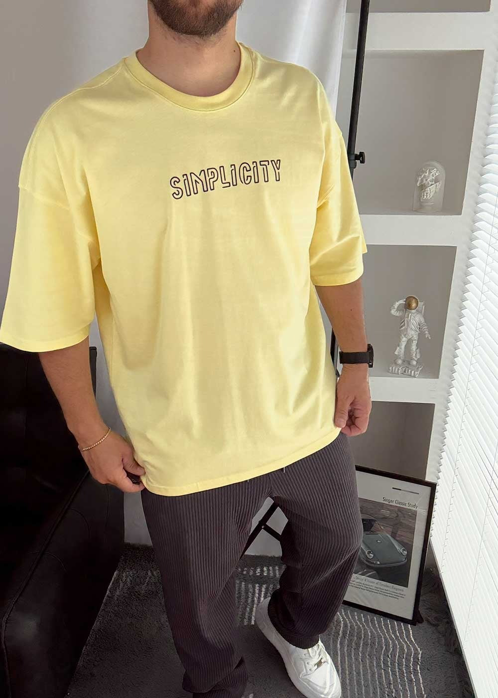 Simplicity Oversized T-shirt -Κίτρινο
