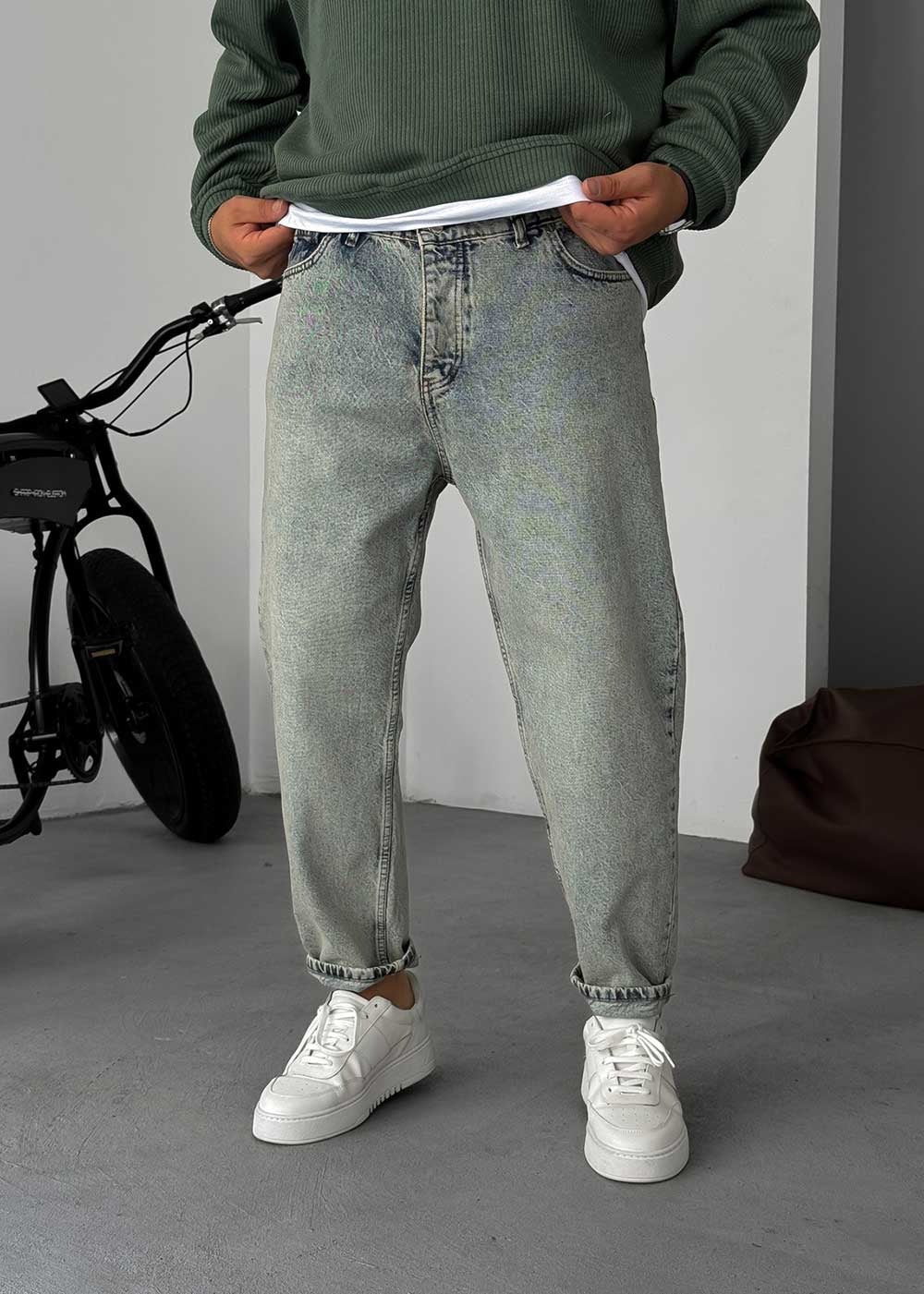 Παντελόνι Τζιν Loose Fit Πεπαλαιωμένο
