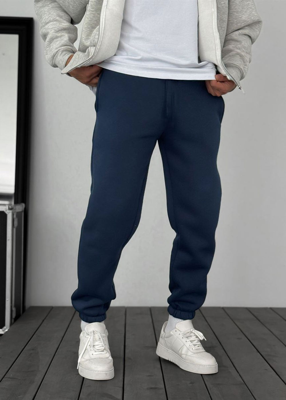 Φόρμα Jogger Με Εσωτερική Επένδυση Λάστιχο Στο Τελείωμα – Πετρολ Μπλε