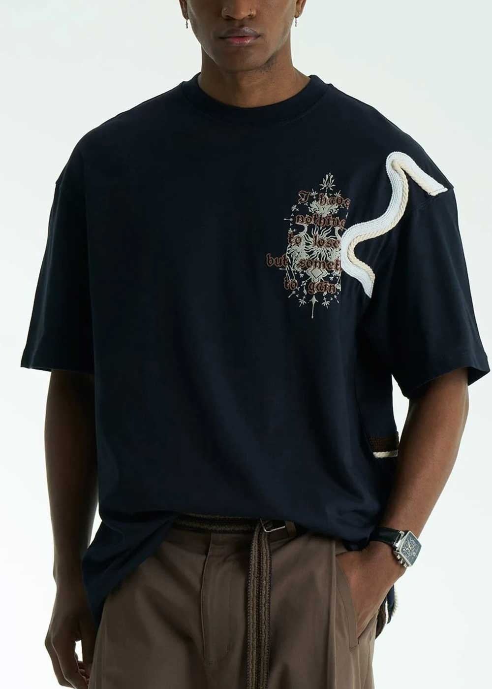 Oversized T-Shirt Nothing to Lose – Σκούρο Μπλε – 2