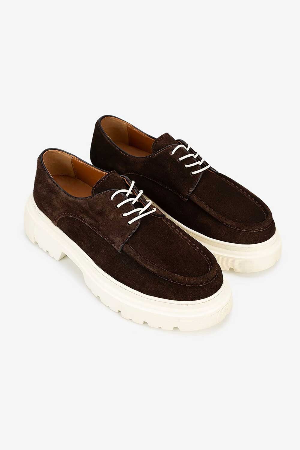 Χειροποίητα Παπούτσια Suede Urban Derby Studio – Καφέ