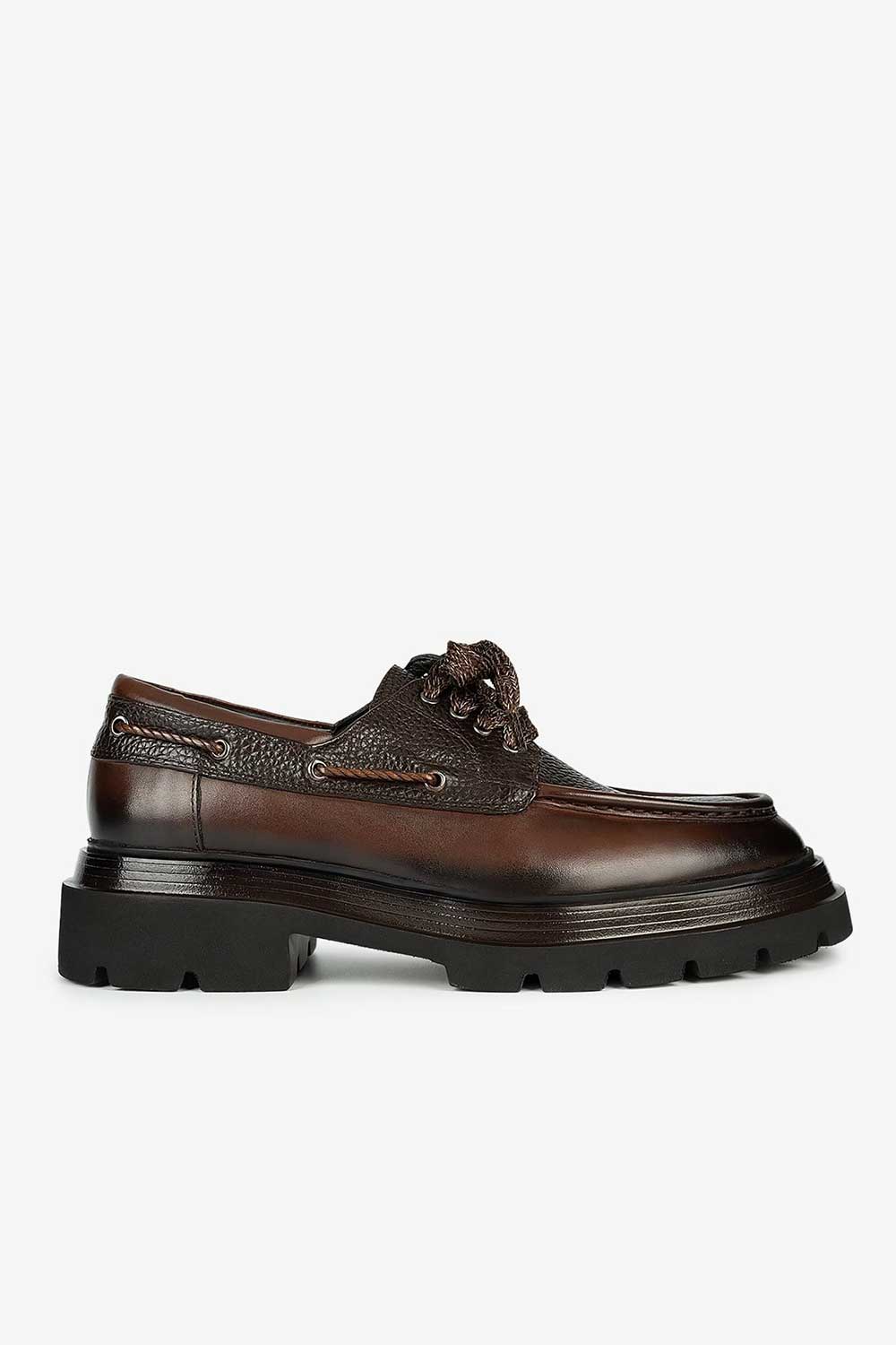 Χειροποίητα Παπούτσια Leather Rock Derby Studio – Καφέ