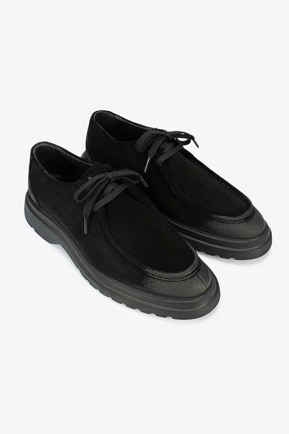 Premium Suede Chunky Derby – Μαύρο