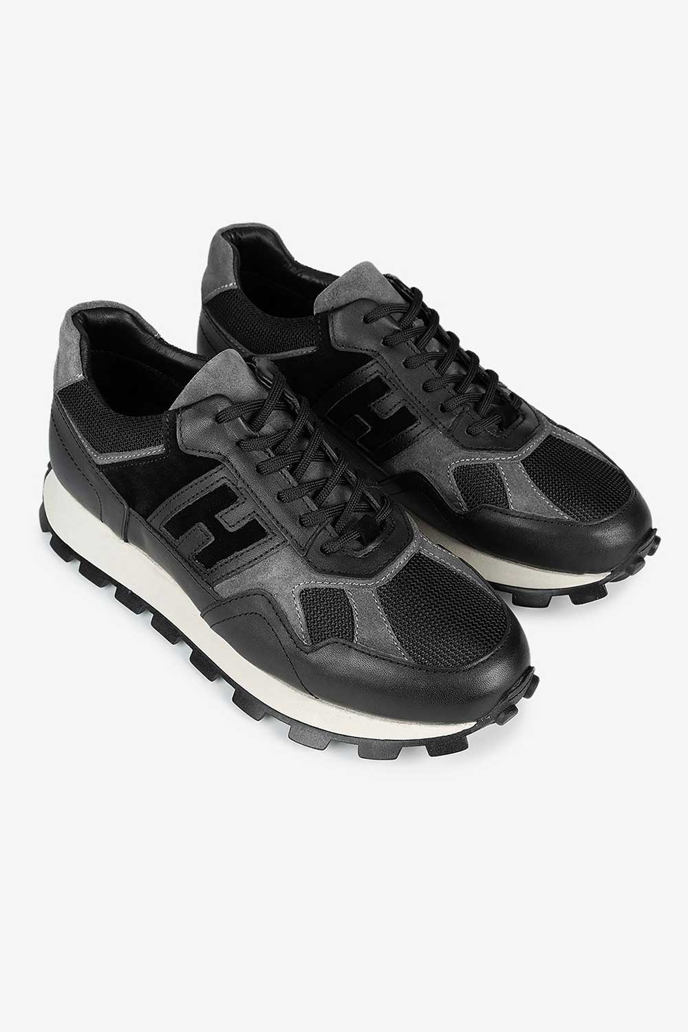 Αθλητικά Παπούτσια Suede Retro Runner Studio – Μαύρο