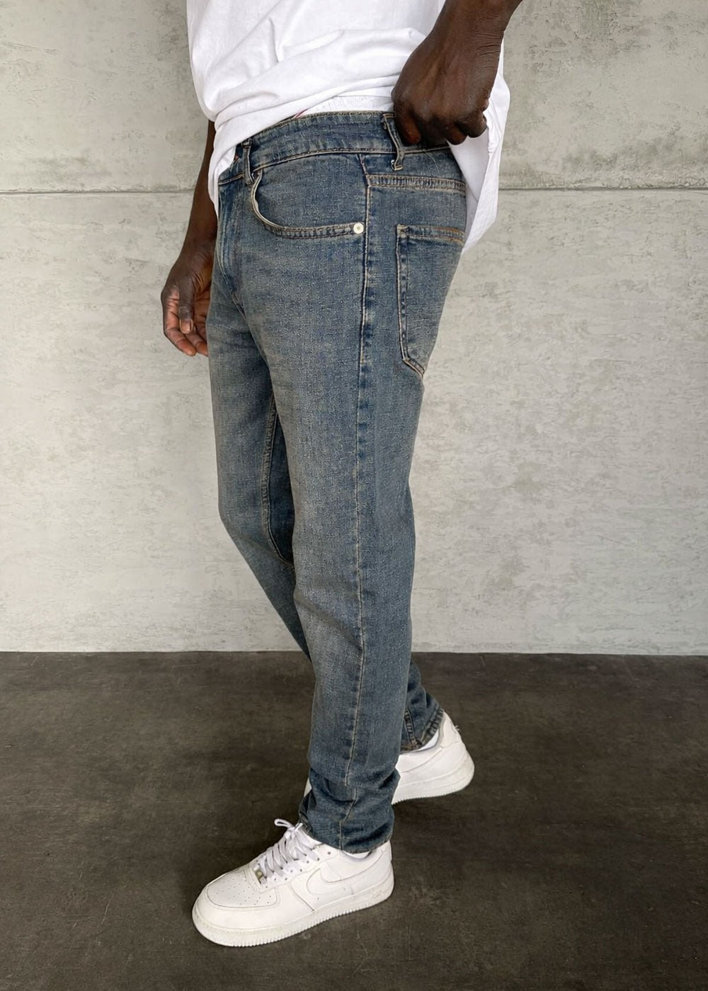 Regular Fit Τζιν  Με Ελαστικότητα – Vintage Γαλάζιο – 2