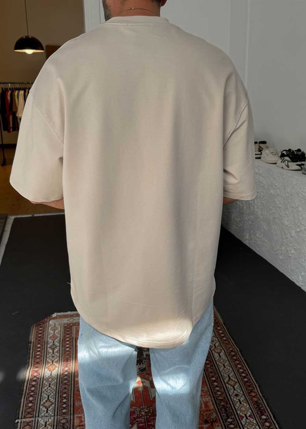 Basic Oversized T-Shirt – Μπεζ – 3