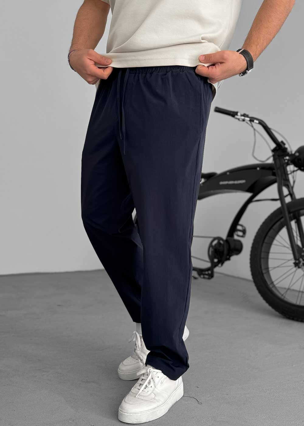 Parachute Παντελόνι Baggy Με Ελαστικότητα Και Λάστιχο Στη Μέση – Σκούρο Μπλε – 2