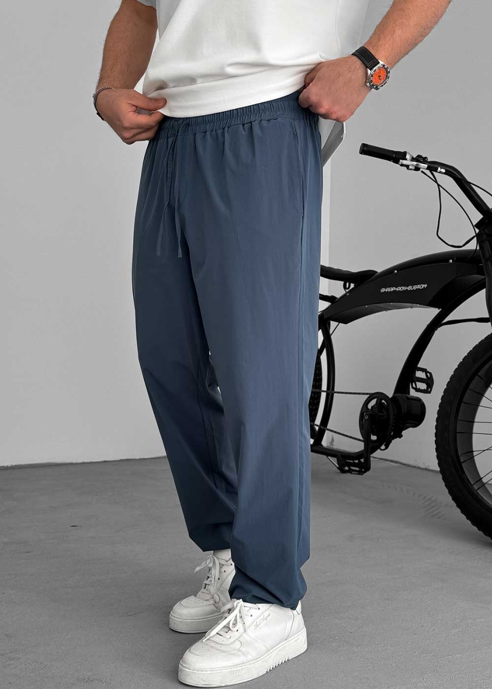 Parachute Παντελόνι Baggy Με Ελαστικότητα Και Λάστιχο Στη Μέση – Πετρολ – 2