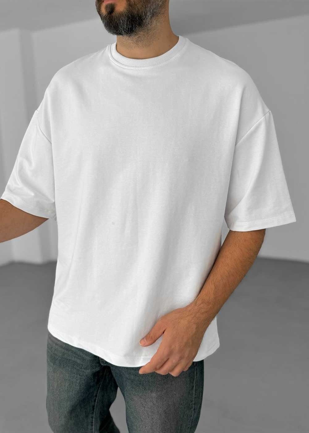 Basic Oversized T-Shirt – Λευκό – 2