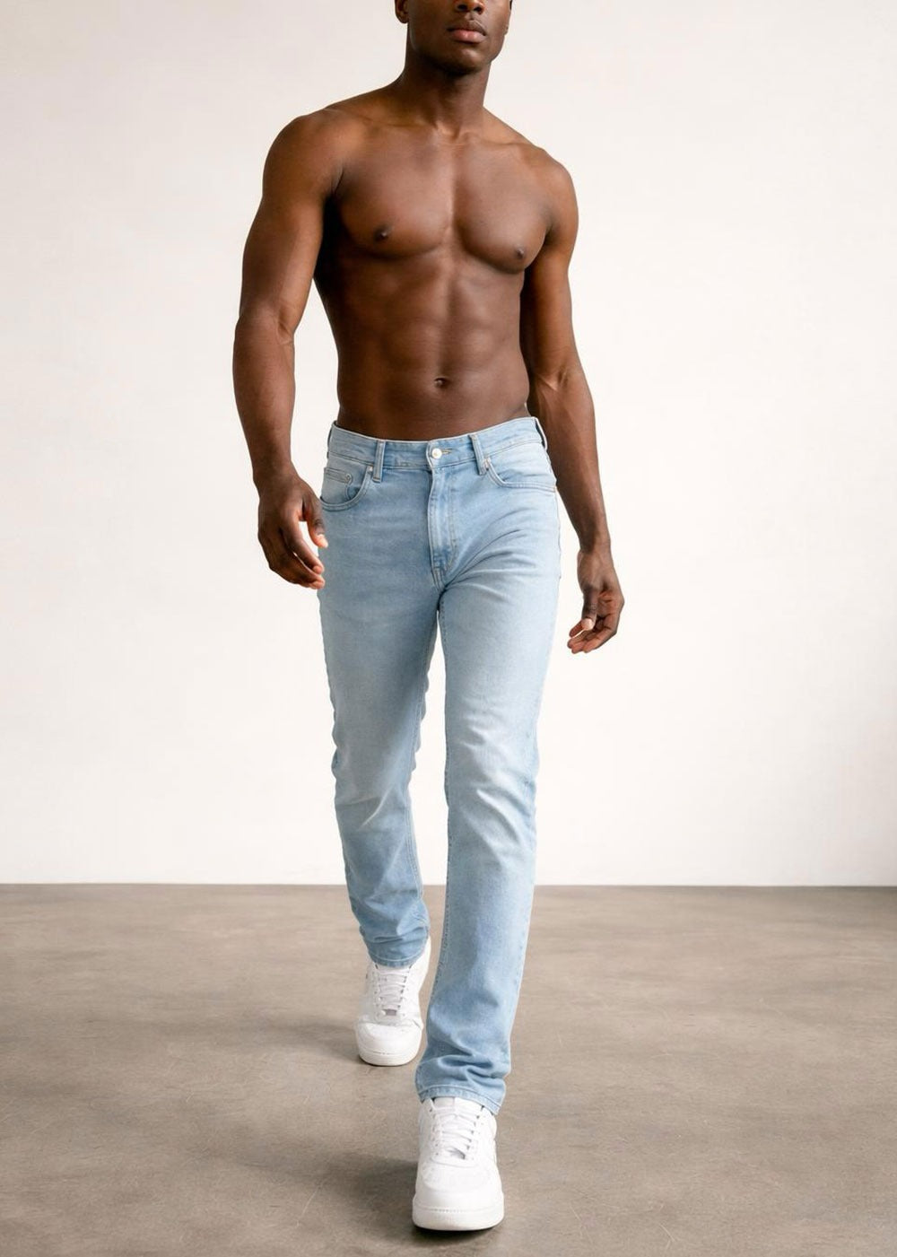 Regular Fit Τζιν  Με Ελαστικότητα – Γαλάζιο