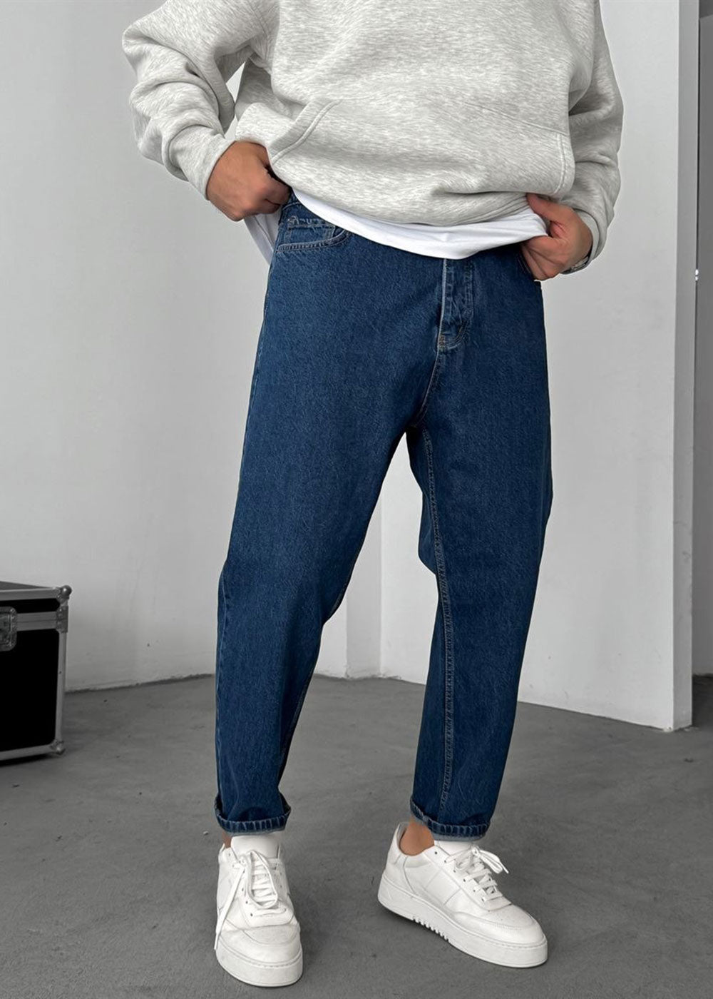 Παντελόνι Τζιν Loose Fit – Σκούρο Μπλε – 3