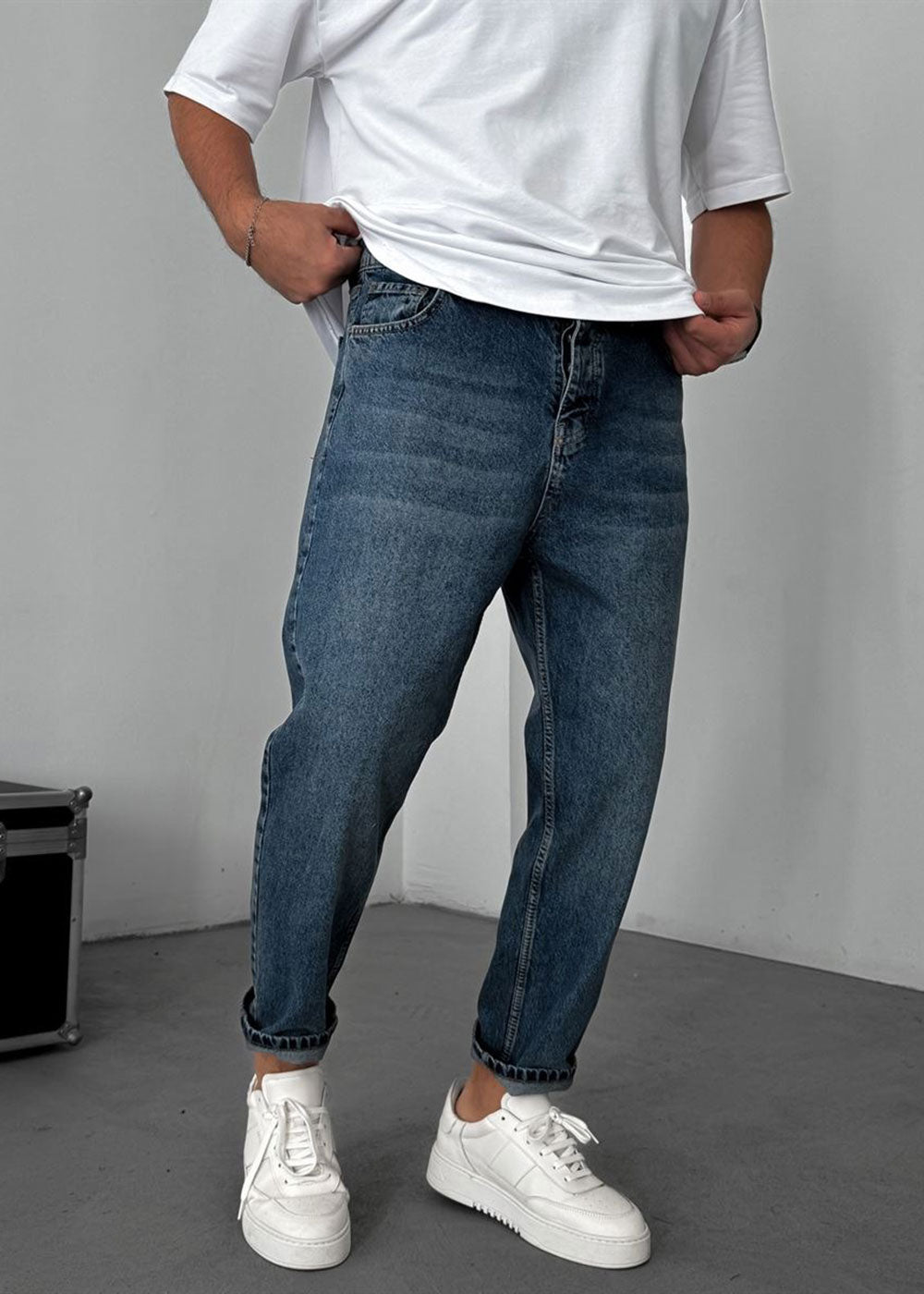 Vintage Παντελόνι Τζιν Loose Fit– Μπλε