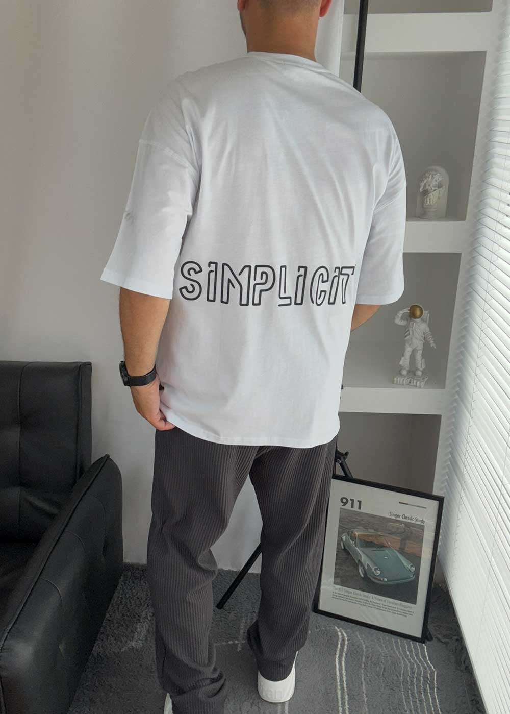 Simplicity Oversized T-shirt -Λευκό – 2