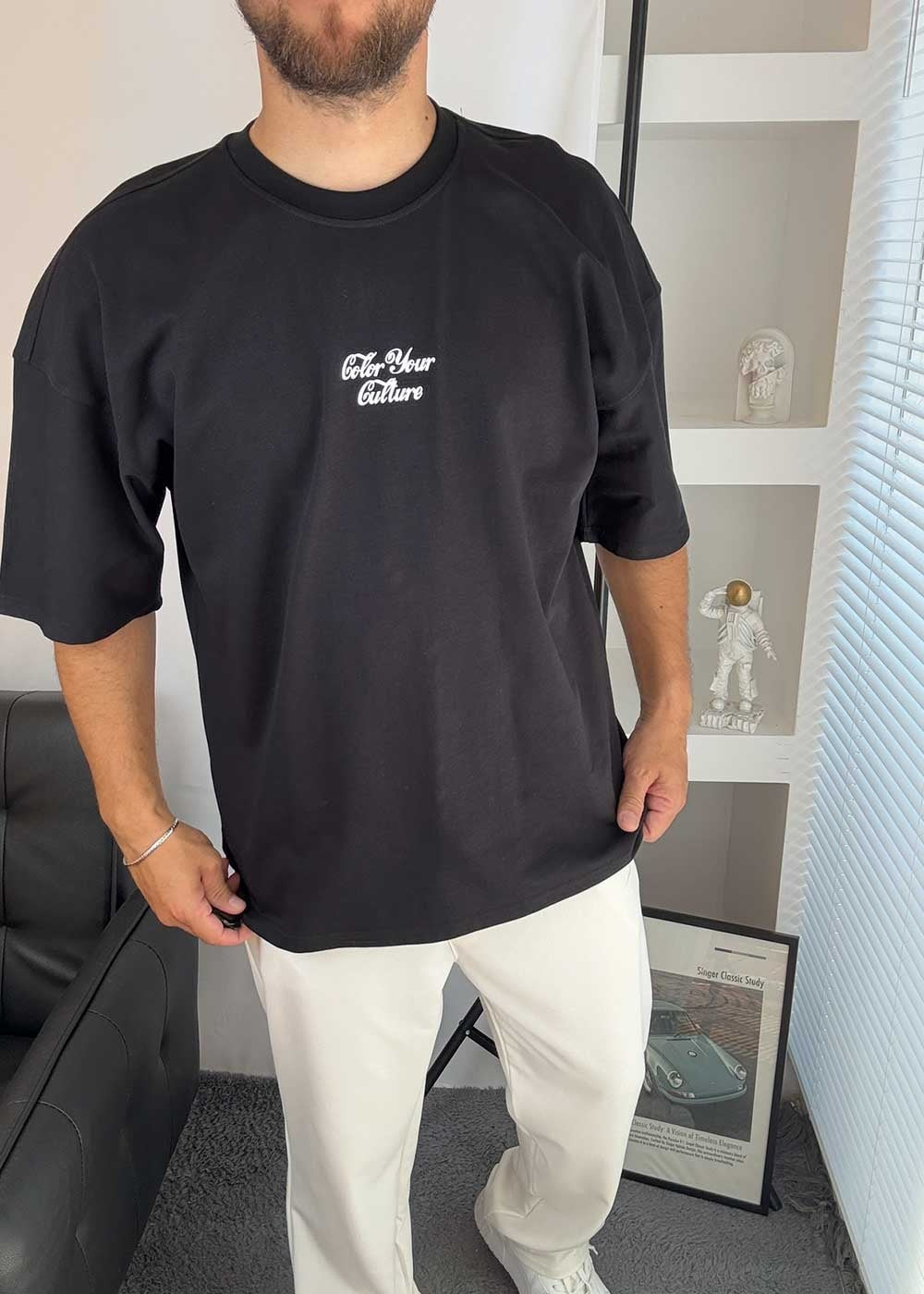 Color Your Culture Oversized T-Shirt – Μαύρο – 2