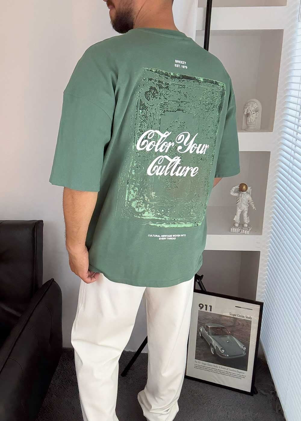 Color Your Culture Oversized T-Shirt – Πράσινο – 3