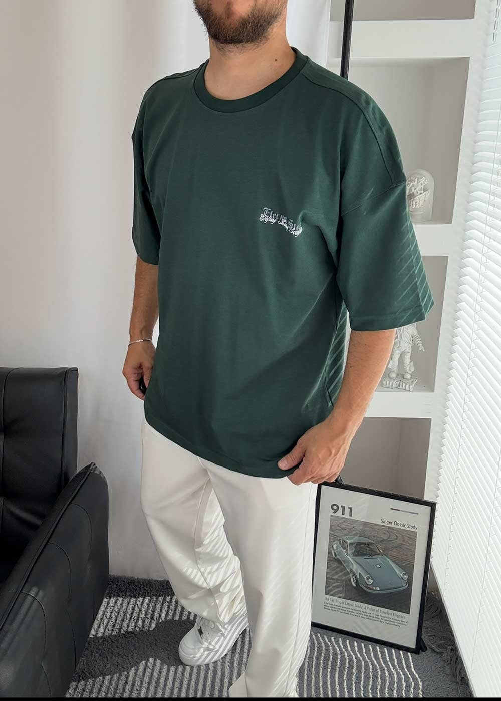 Oversized T-Shirt Eternol Stone – Πράσινο – 2