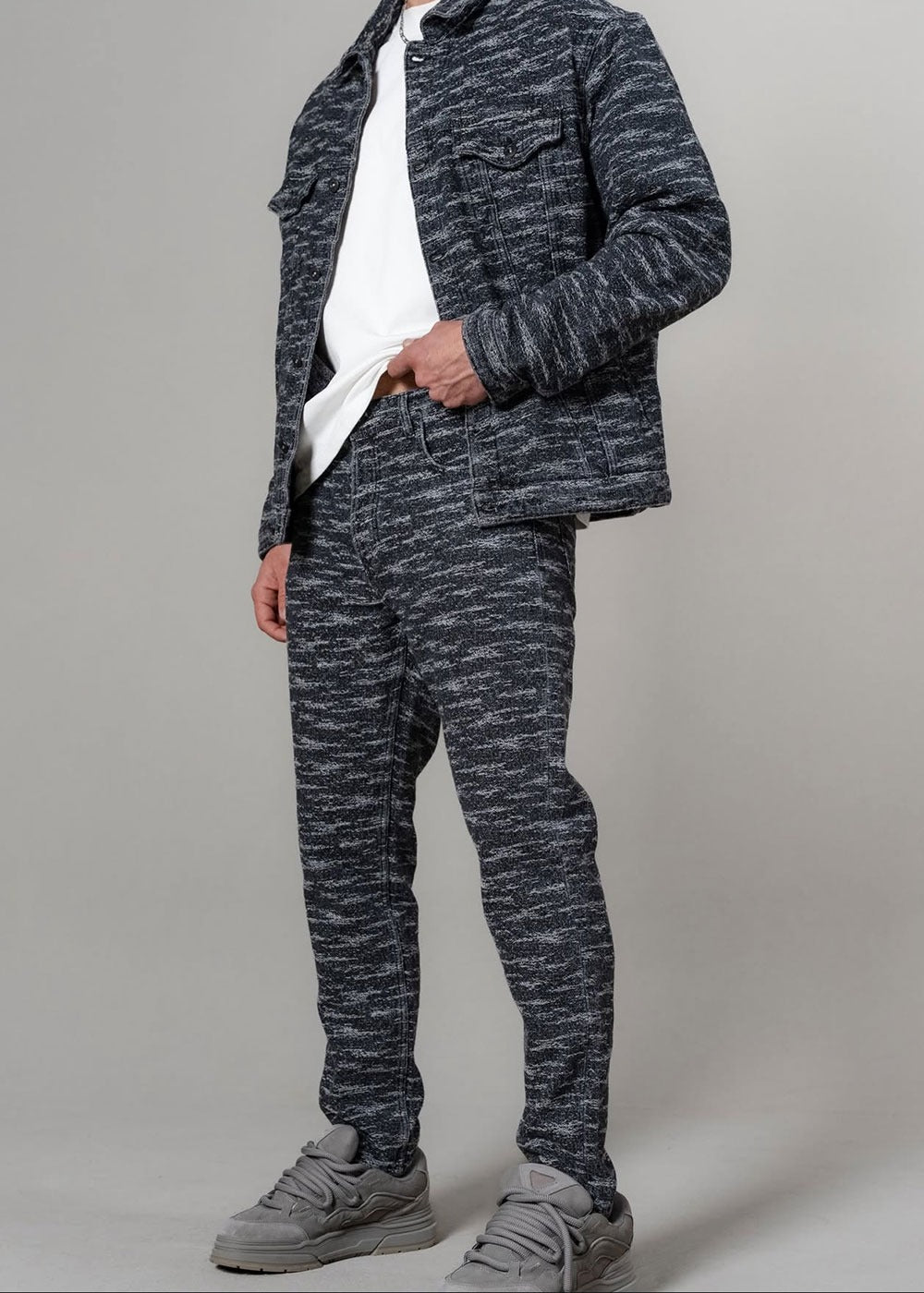 Signature Textured Denim Σετ – Μαύρο-Γκρι – 4