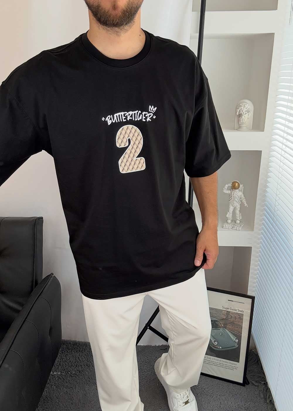 Oversized T-Shirt Two 2 – Μαύρο – 2