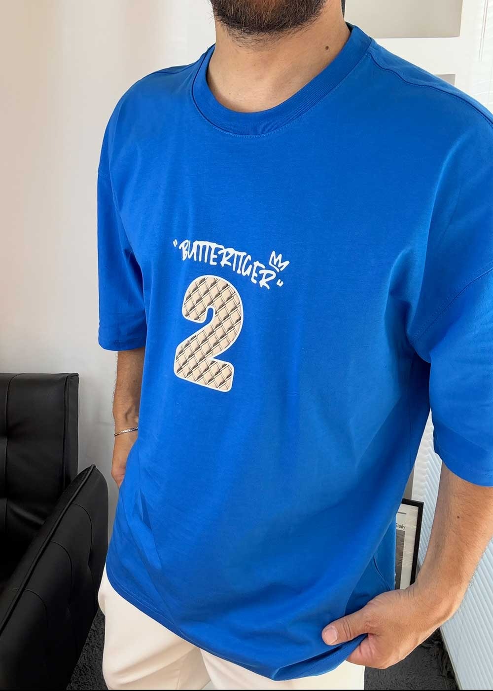 Oversized T-Shirt Two 2 – Μπλε – 2