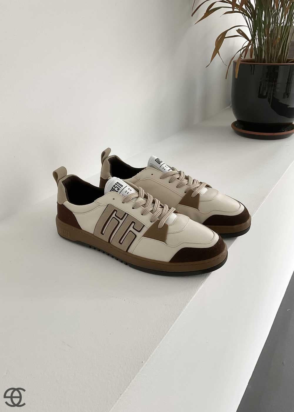 Faux Leather GG Sneakers – Καφέ – 2