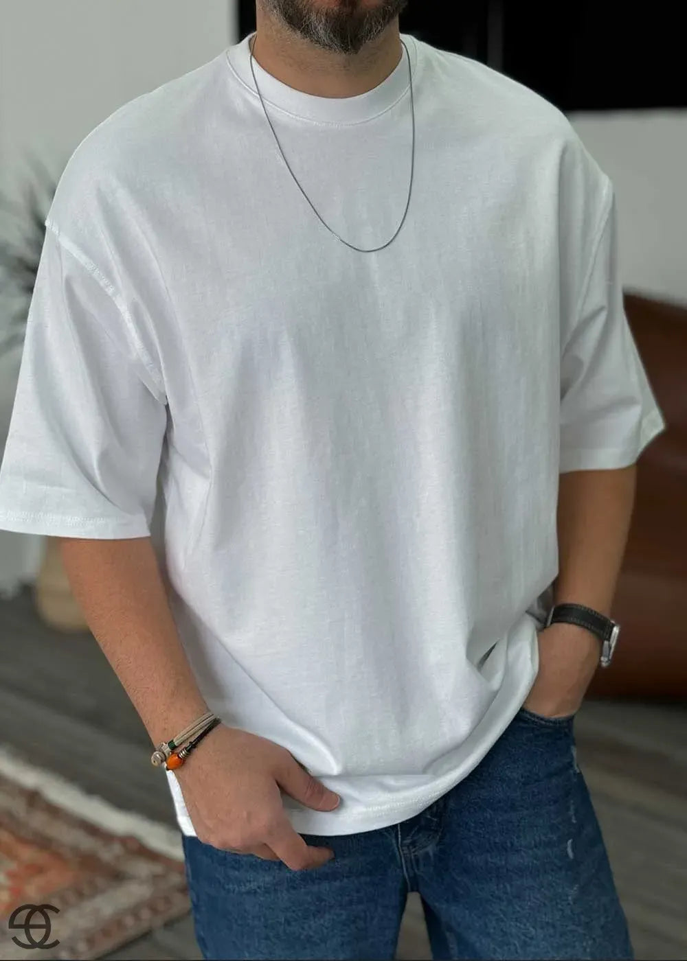 Basic Oversized T-Shirt – Λευκό – 3