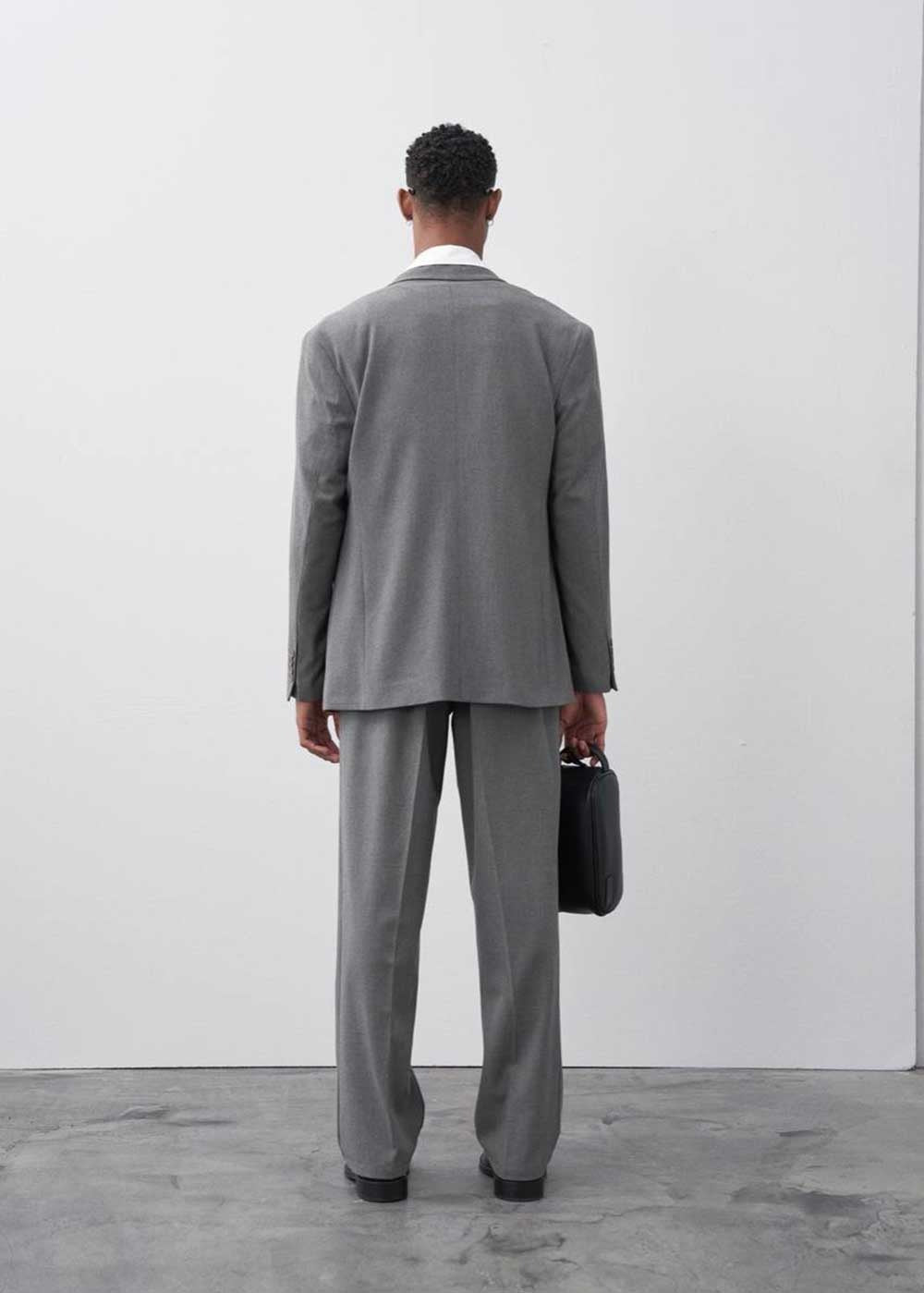 Premium Σετ Κουστούμι Σε Oversized Γραμμή- Γκρι – 2