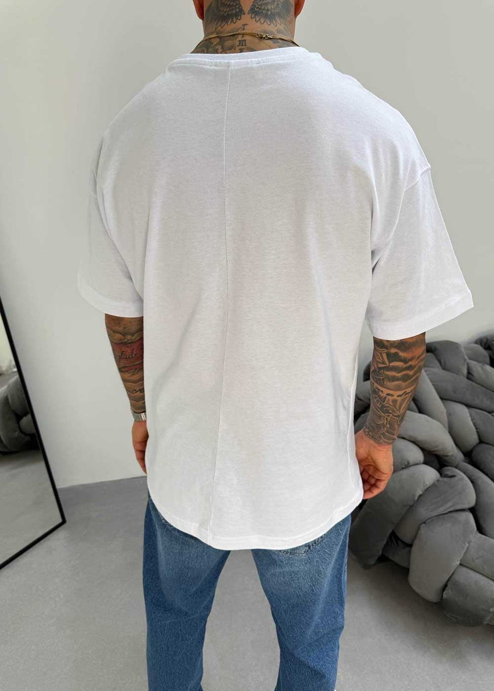 Basic Oversized T-Shirt – Λευκό – 2