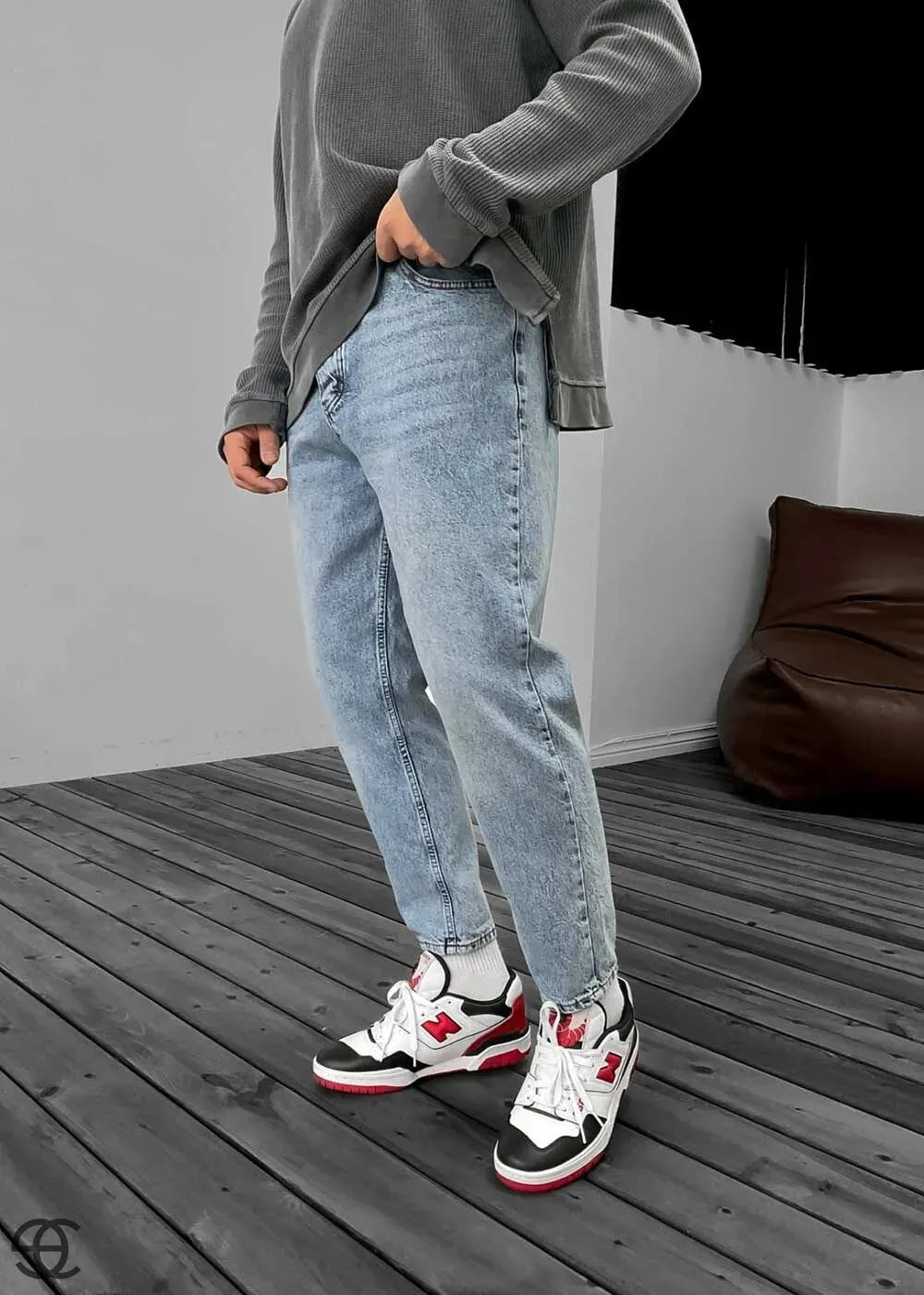 Παντελόνι Τζιν Loose Fit Ρετρό Γαλάζιο – 4