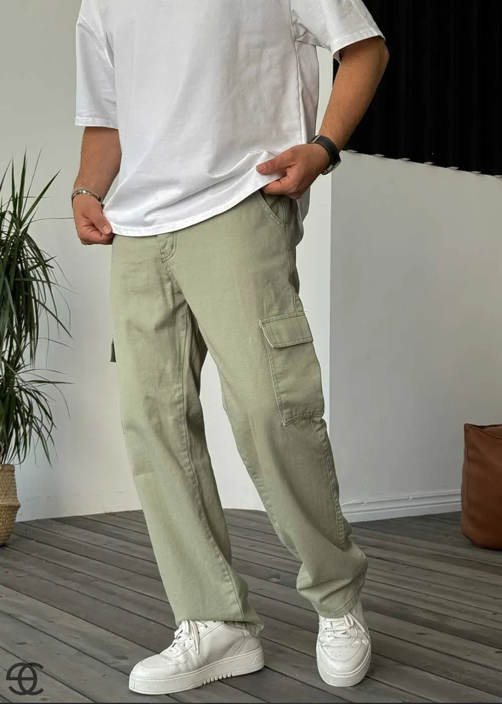 Cargo Παντελόνι Baggy – Ανοιχτό Χακί – 2