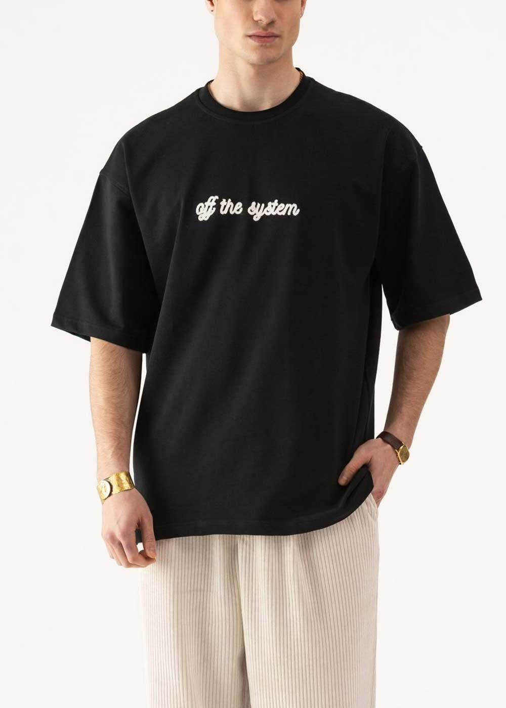 Oversized T-Shirt με Tiger Graphic Πλάτης – Μαύρο – 2