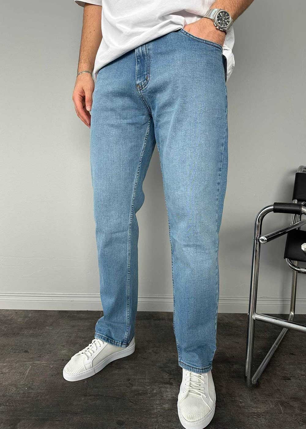 Relax Fit Denim Τζιν Με Ελαστικότητα - Γαλάζιο – 2